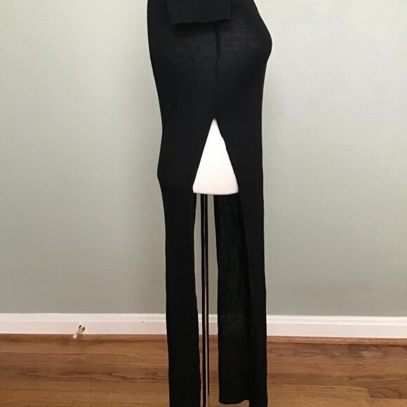 Black Maxi with Deep Side Slit - Picture 1 of 4